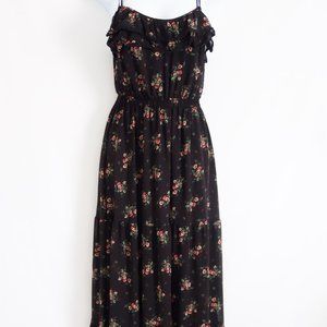 GUESS- Floral Spaghetti Strap Maxi Dress